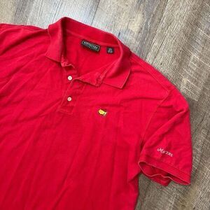 Vintage Masters Collection‎ Golf Polo Shirt Short Sleeve Red Cotton Logo Mens L